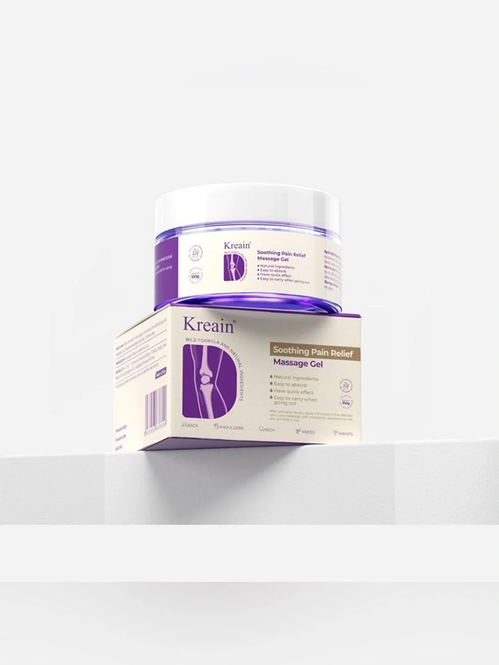 Bundle of 2 Soothing Pain Relief Massage Gel — Purple - Picture 3 of 7